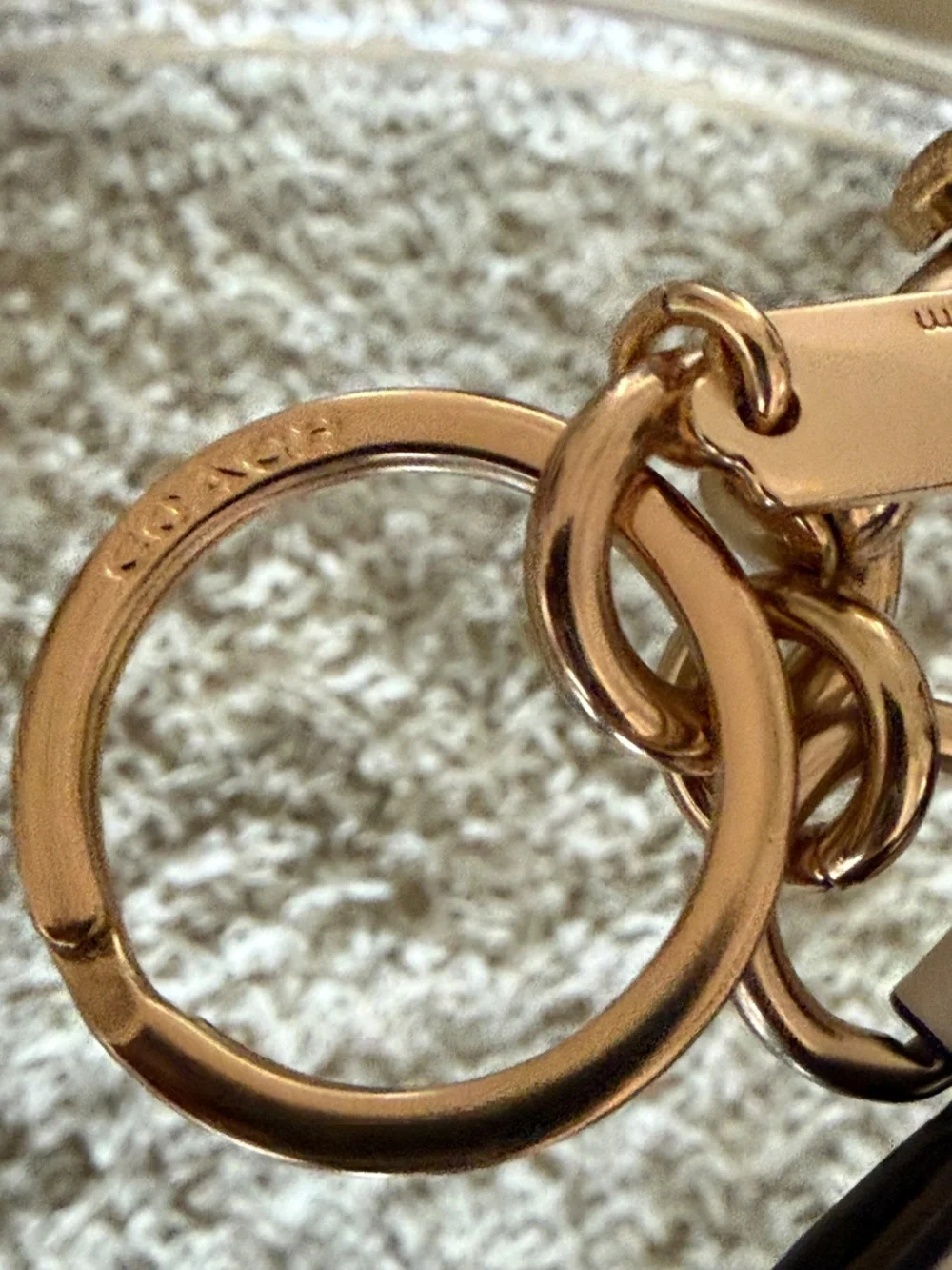Coach Signature C Photo Book Bag Charm Keychain in Signature Canvas Chalk